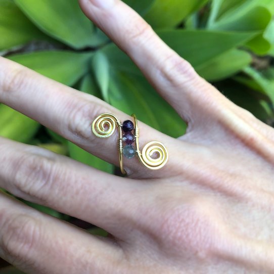 wire wrapped ring tutorial with fluorite