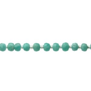 amazonite faceted wheel beads natural crystals