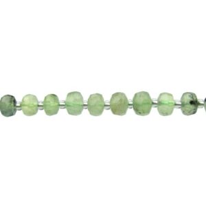 prehnite faceted wheel gemstone beads