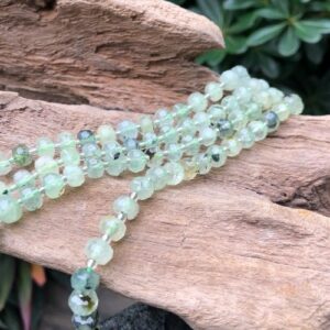 prehnite faceted wheel gemstone beads