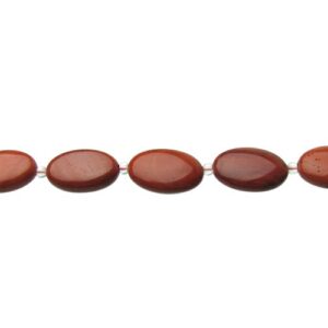 red jasper oval gemstone beads