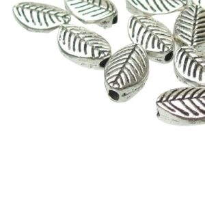 silver leaf spacer beads