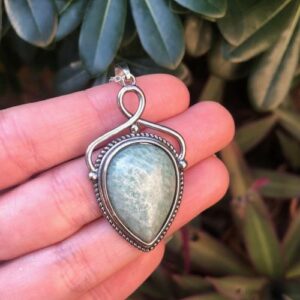 amazonite gemstone pendant natural Australia