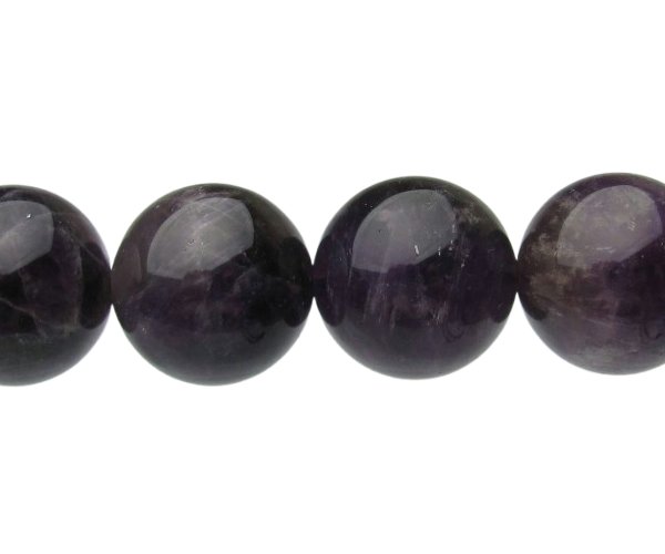 amethyst gemstone round beads 14mm natural crystals