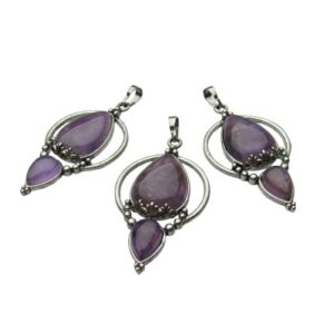 natural amethyst crystal pendant