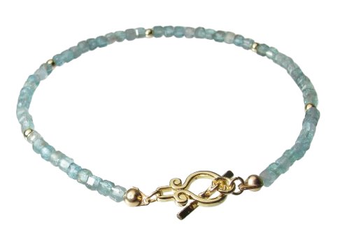 apatite cube bead bracelet
