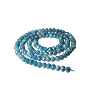 apatite faceted rondelle gemstone beads natural crystals