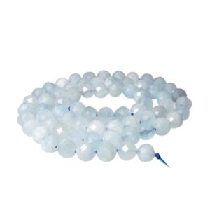 aquamarine faceted round gemstone beads 6mm