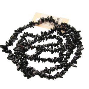 black tourmaline chip beads natural gemstones