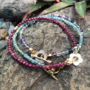 faceted tiny gemstone beads Australia tutorial for bracelets