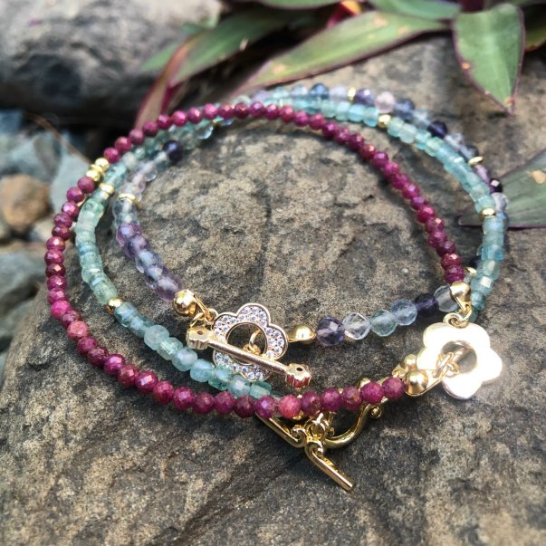 Tiny Gemstone Bead Bracelets