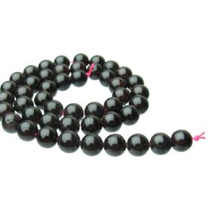 Garnet Round Gemstone Beads – 8mm [strand]