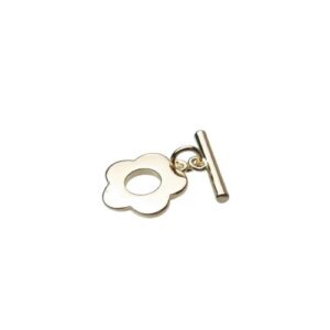 gold flower toggle clasp