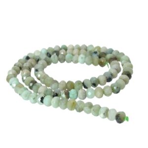 green moonstone faceted rondelle beads natural Australia
