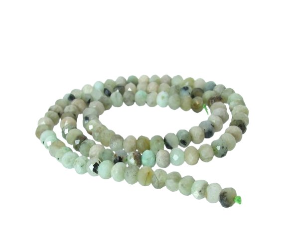 green moonstone faceted rondelle beads natural Australia