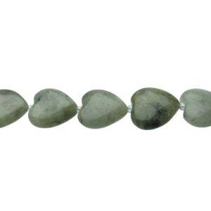 labradorite heart gemstone beads
