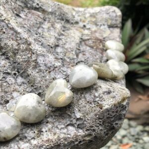 labradorite heart gemstone beads