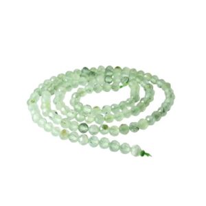prehnite gemstone beads 3mm faceted