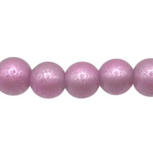 pink miracle glass beads 6mm