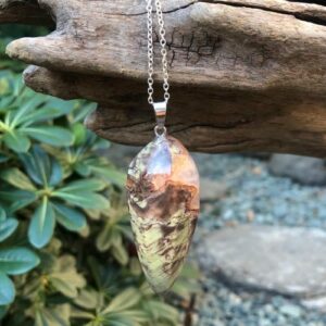 rainforest jasper natural crystal pendant Australia