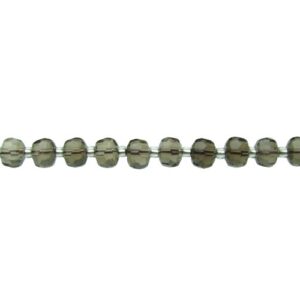 smoky quartz faceted wheel natural gemstone beads Australia