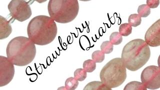 strawberry quartz gemstone beads natural crystals Australia