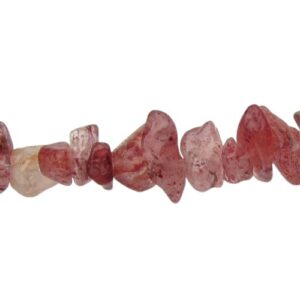 strawberry quartz gemstone chip beads