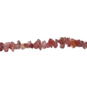 strawberry quartz gemstone chip beads