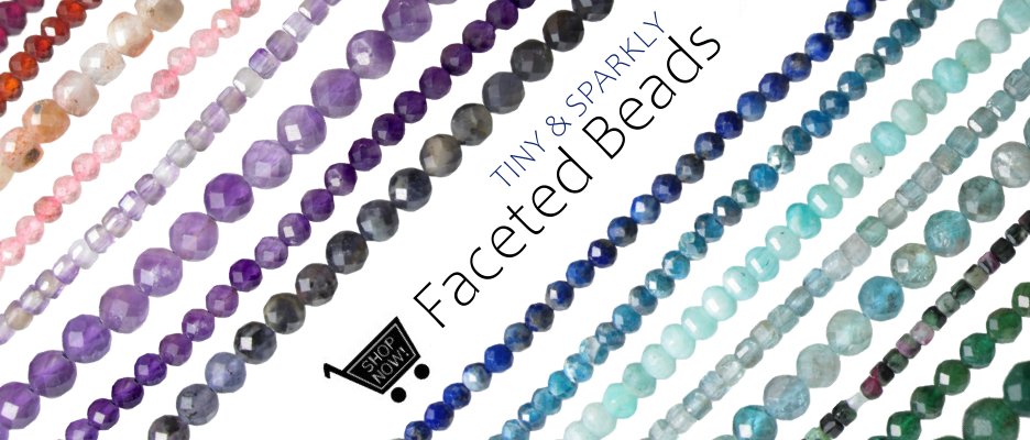 tiny faceted gemstone beads
