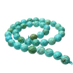 turquoise faceted round gemstone beads australia