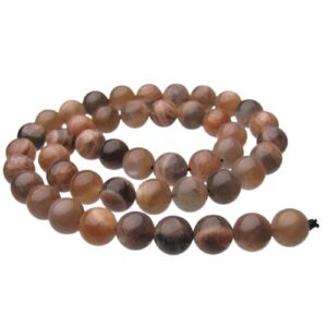 black moonstone 8mm round gemstone beads