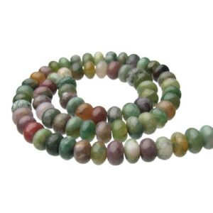 fancy jasper rondelle beads