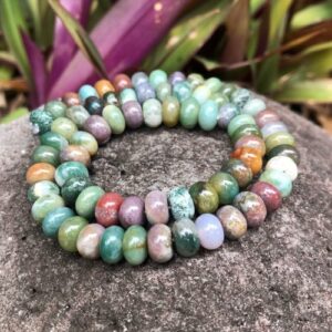 fancy jasper rondelle beads