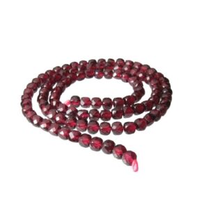 garnet cube gemstone beads 4mm