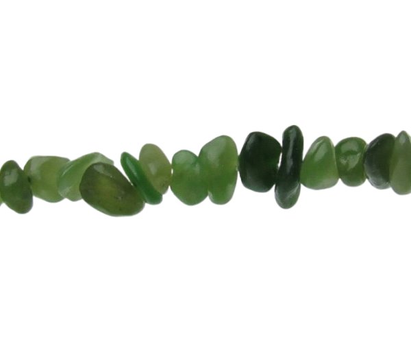 green jade natural chip beads
