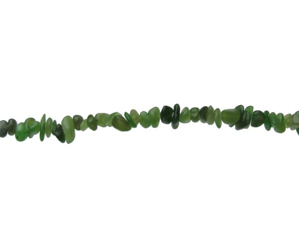 green jade natural chip beads