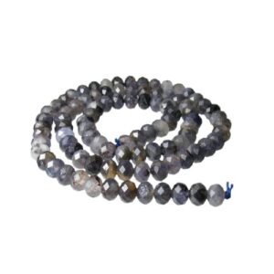 iolite faceted rondelle beads