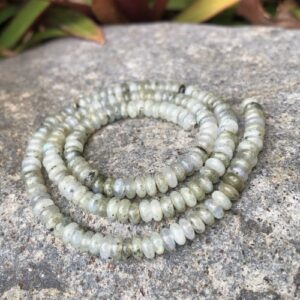 labradorite tiny rondelle gemstone beads 4mm