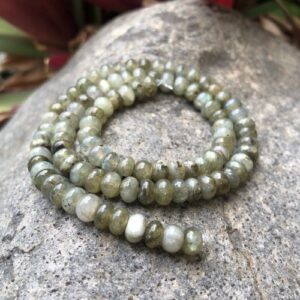 labradorite natural rondelle gemstone beads