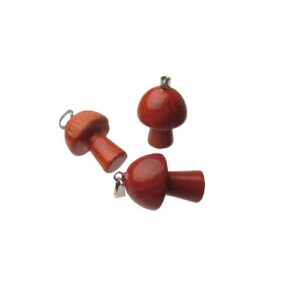 red jasper mushroom pendant
