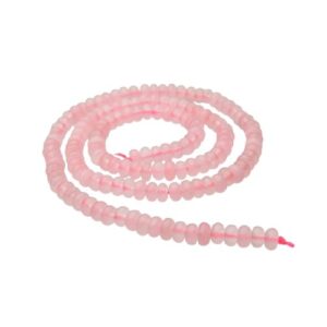 rose quartz rondelle gemstone beads 4mm