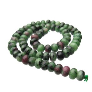 ruby zoisite gemstone rondelle beads