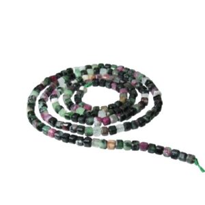 ruby zoisite tiny gemstone cube beads