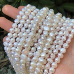 whiteagradenuggetpearls5 white nugget freshwater pearls Australia