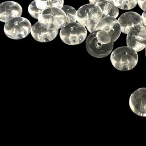 clear glass rondelle spacer beads