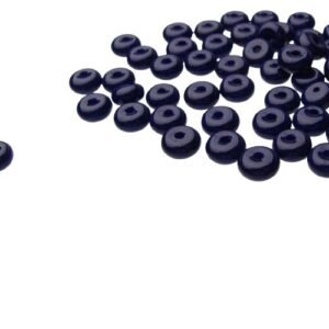 navy blue glass rondelle beads spacers