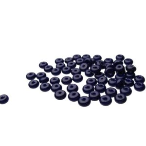 navy blue glass rondelle beads spacers