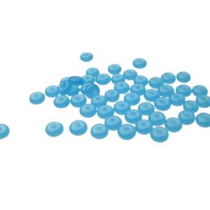 milky aqua blue glass rondelle spacer beads