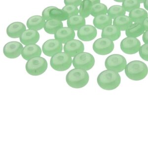soft green glass spacer beads rondelle