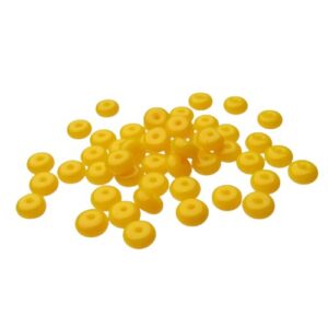 yellow glass spacer rondelle beads